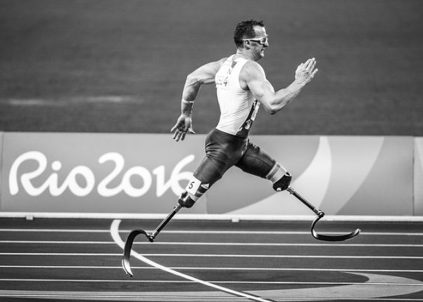 disabled man running